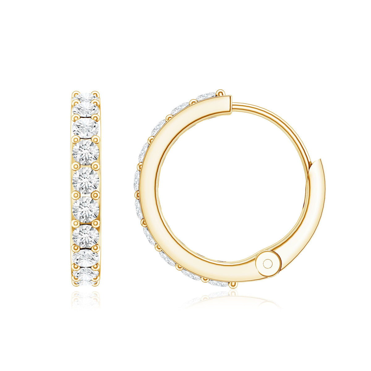 Certified Diamond Small Hoop Earrings