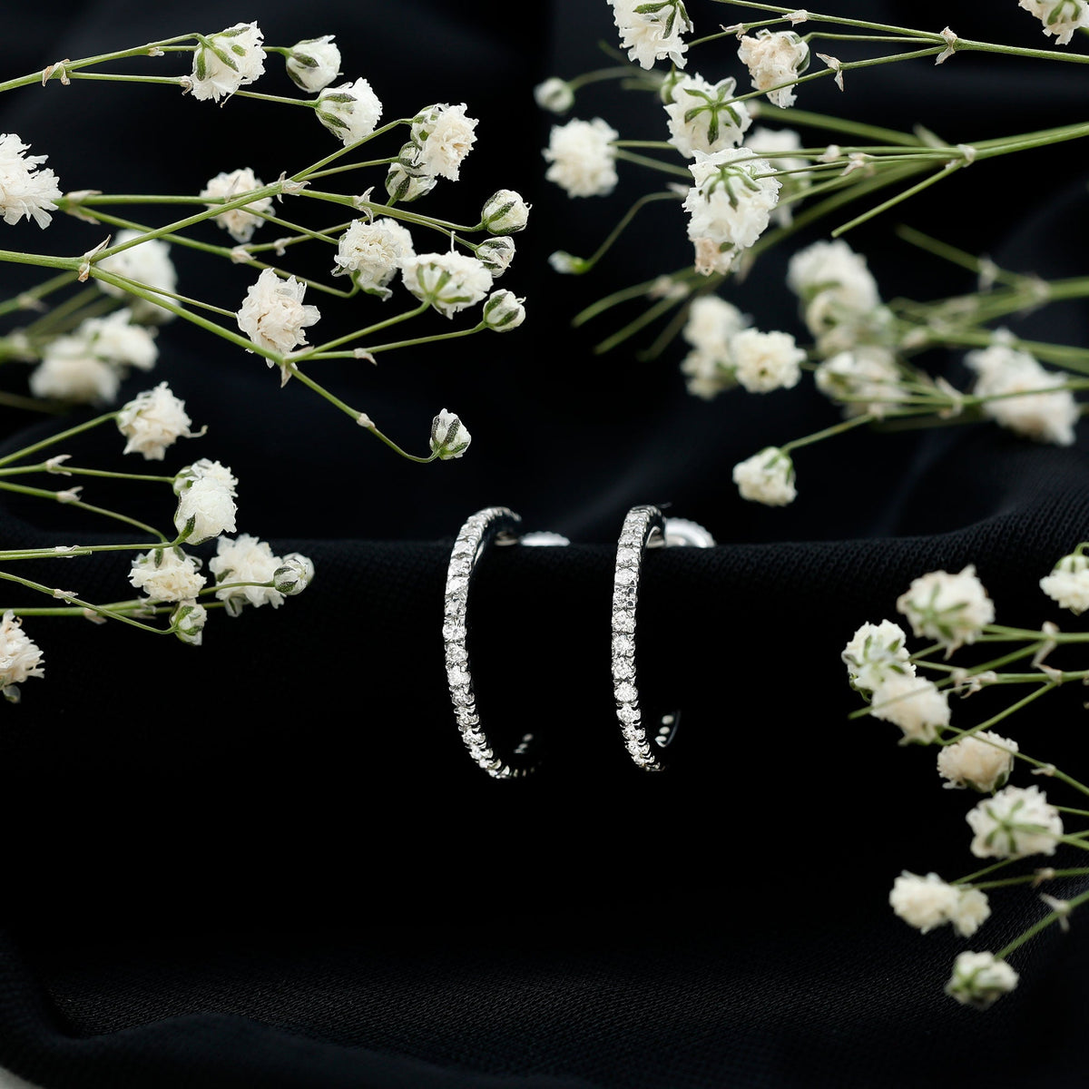 Certified Moissanite Hoop Earrings