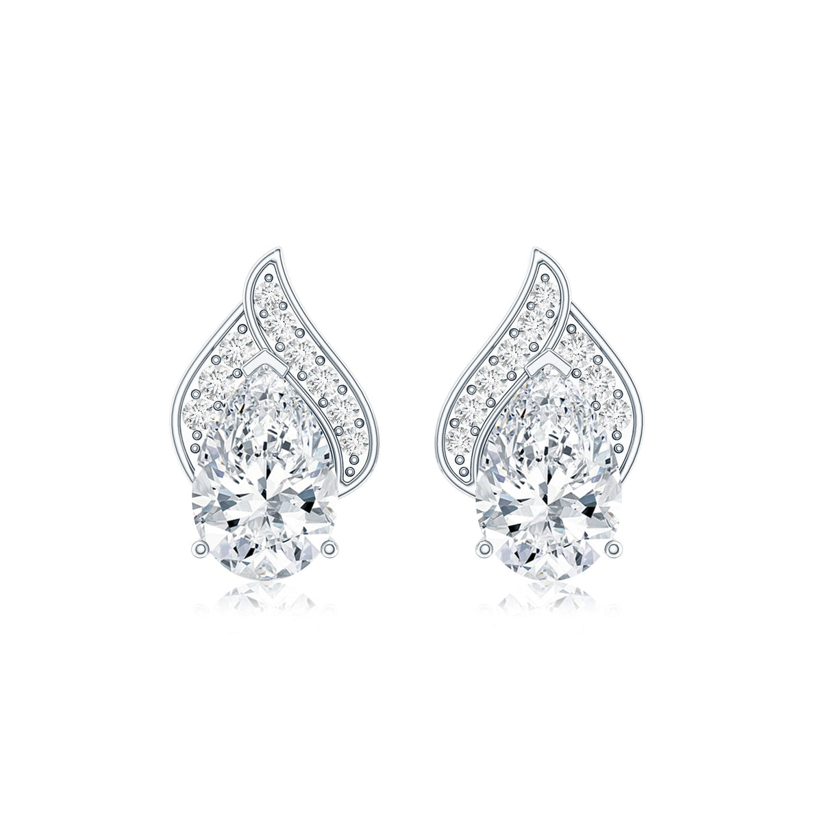 Pear Shape Lab Grown Diamond Classic Stud Earrings
