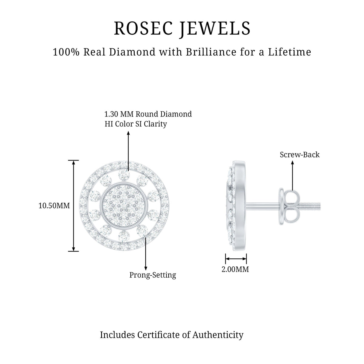 Certified Diamond Statement Ear Studs