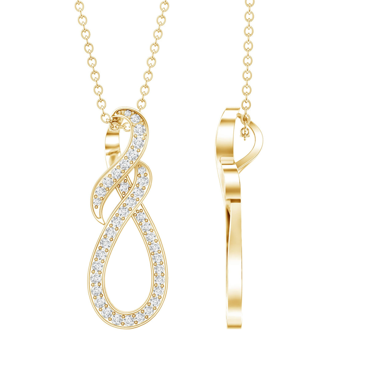 Certified Lab Grown Diamond Infinity Pendant Necklace