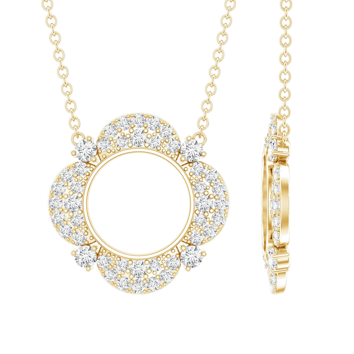 Certified Lab Grown Diamond Nature Inspired Necklace
