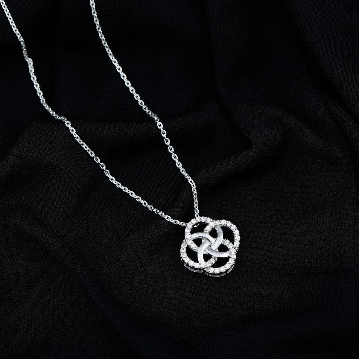 Certified Lab Grown Diamond Interlocking Circle Necklace