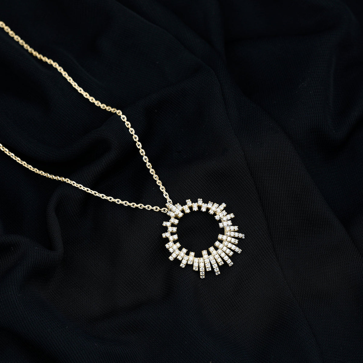 Certified Pave Set Lab Grown Diamond Eternity Necklace