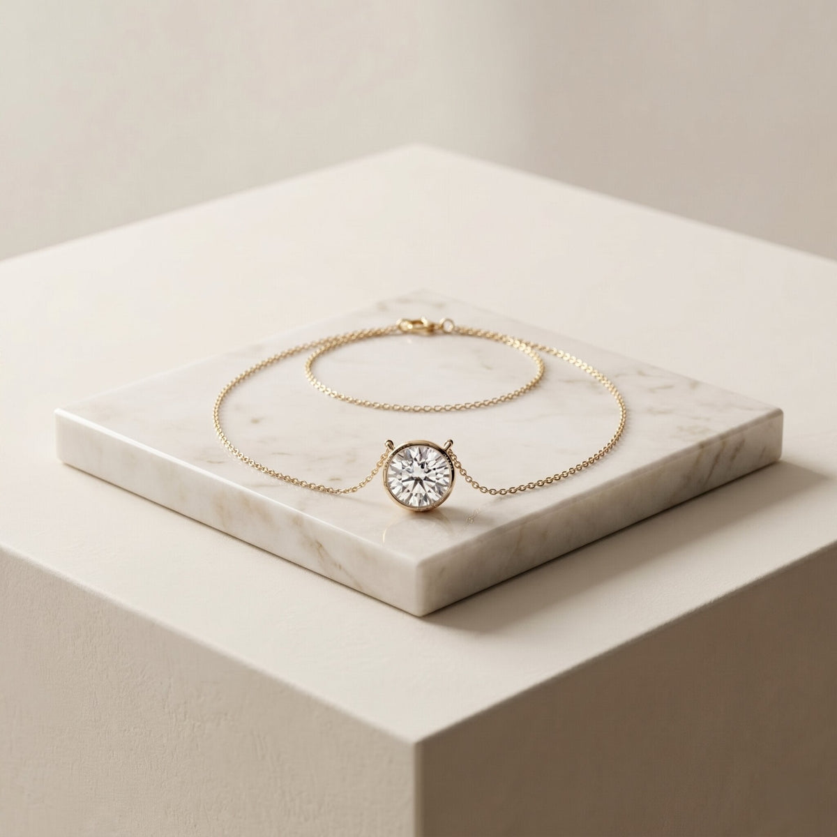 5 Carat Lab Grown Diamond Bridal Necklace with IGI Certificate