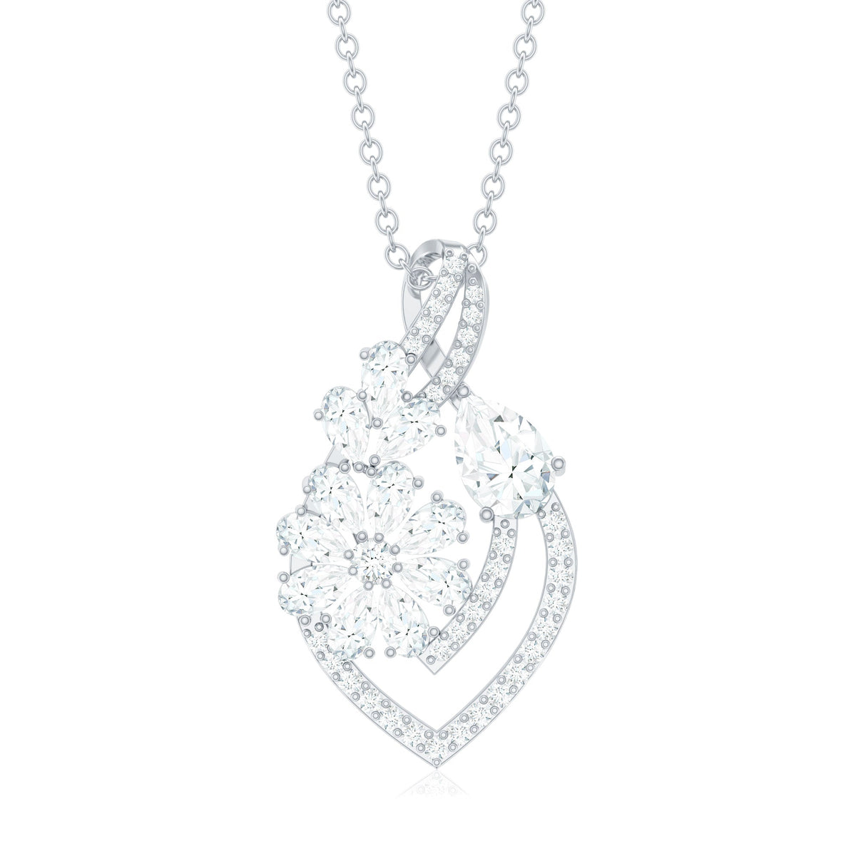 Certified Moissanite Designer Infinity Necklace With Chain