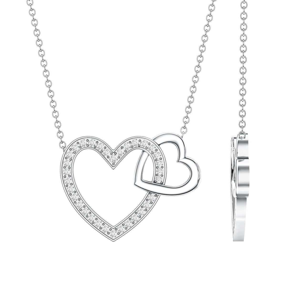 Diamond 2 Heart Promise Necklace