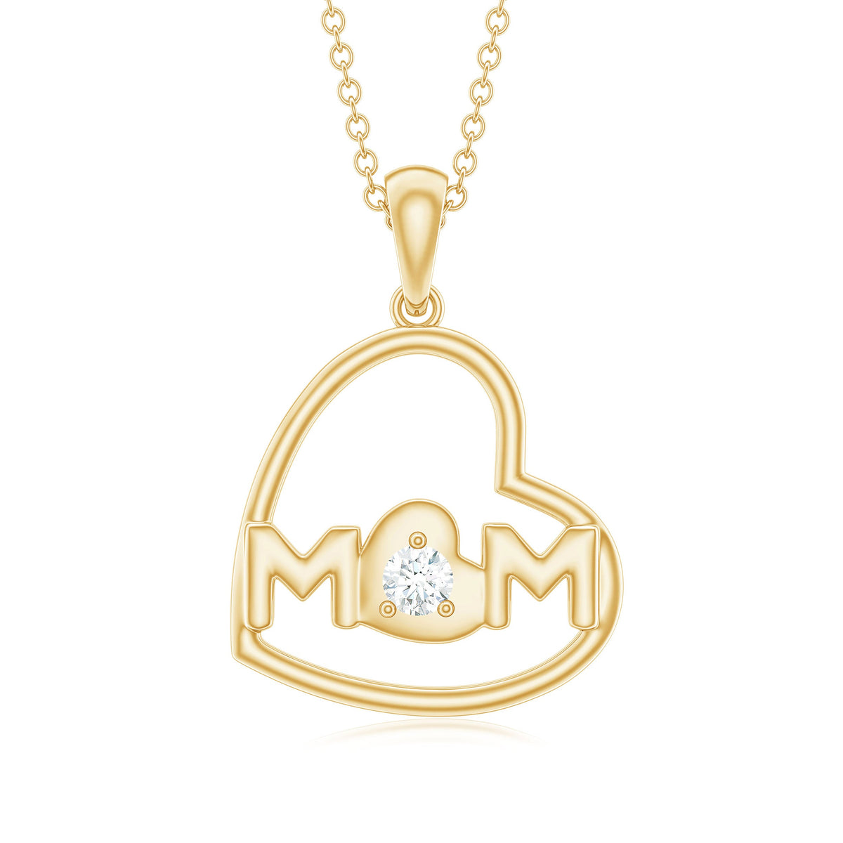 MOM Necklace with Natural Diamond