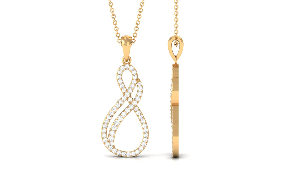 Certified Diamond Infinity Pendant in Pave Setting