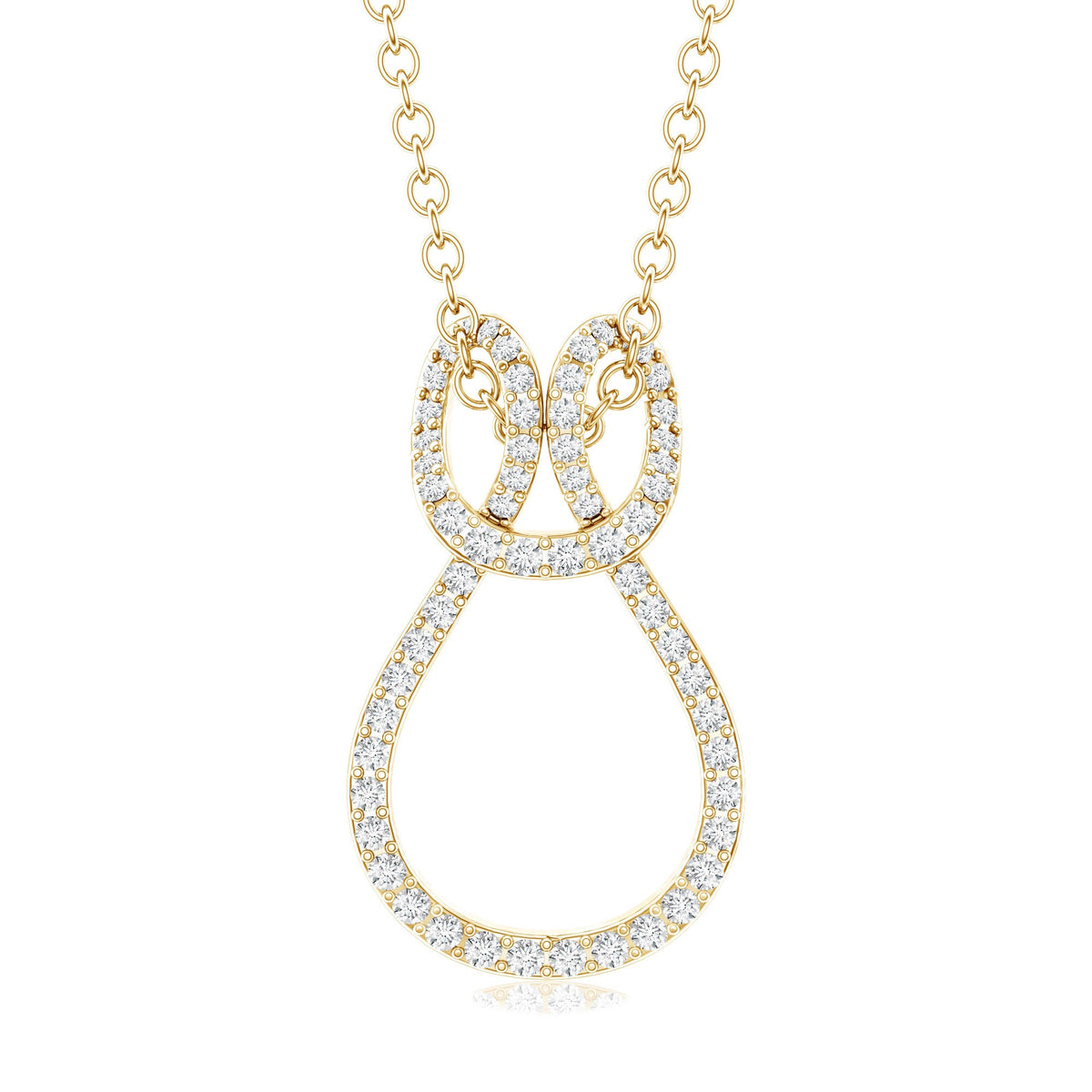 Certified Lab Grown Diamond Infinity Love Knot Necklace For Her