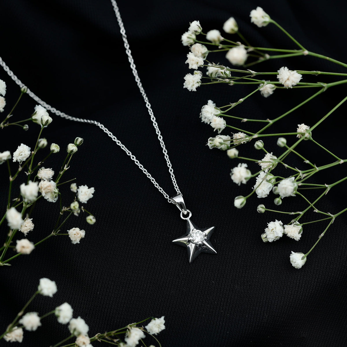 Certified Lab Grown Diamond Star Pendant Necklace For Her
