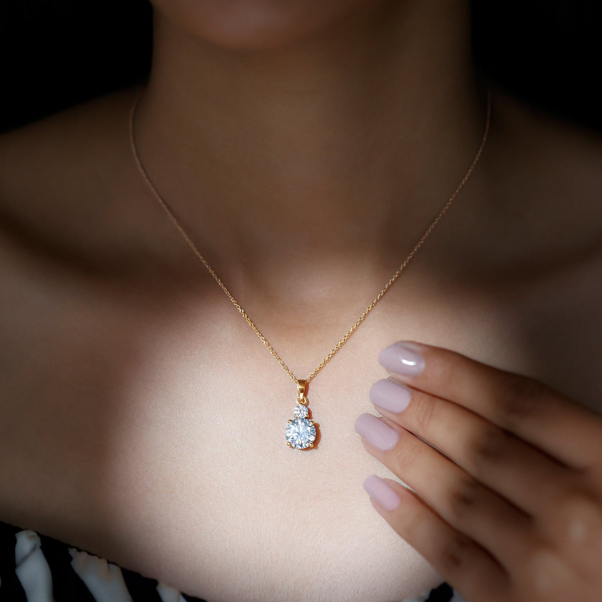 Certified 3 Carat Lab Grown Diamond Pendant Necklace For Women