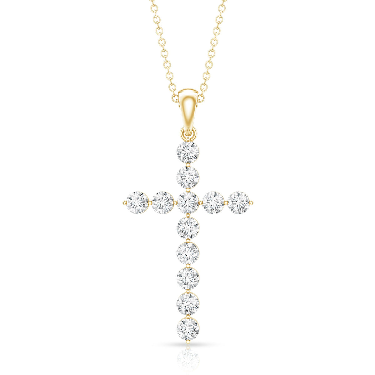 Certified Lab Grown Diamond Christian Cross Pendant