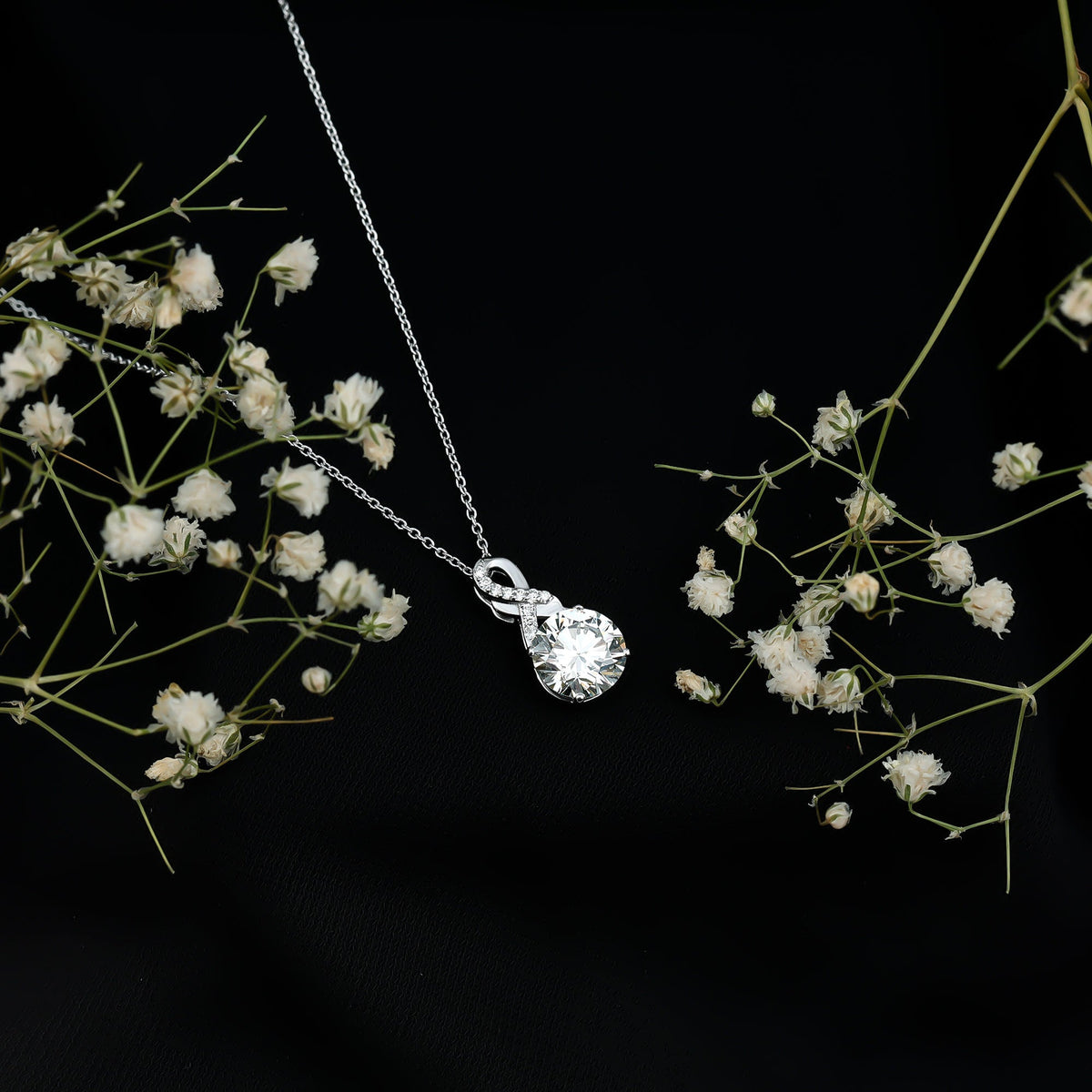 2 Carat Lab Grown Diamond Infinity Pendant Necklace