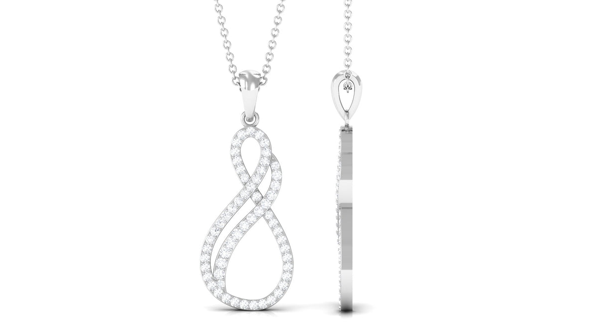 Certified Diamond Infinity Pendant in Pave Setting