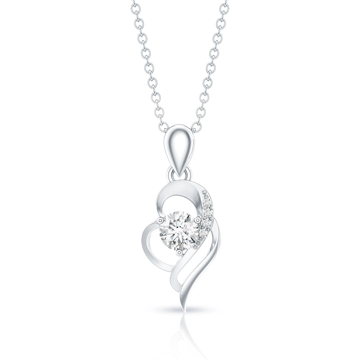 Heart Necklace with Lab Grown Diamond
