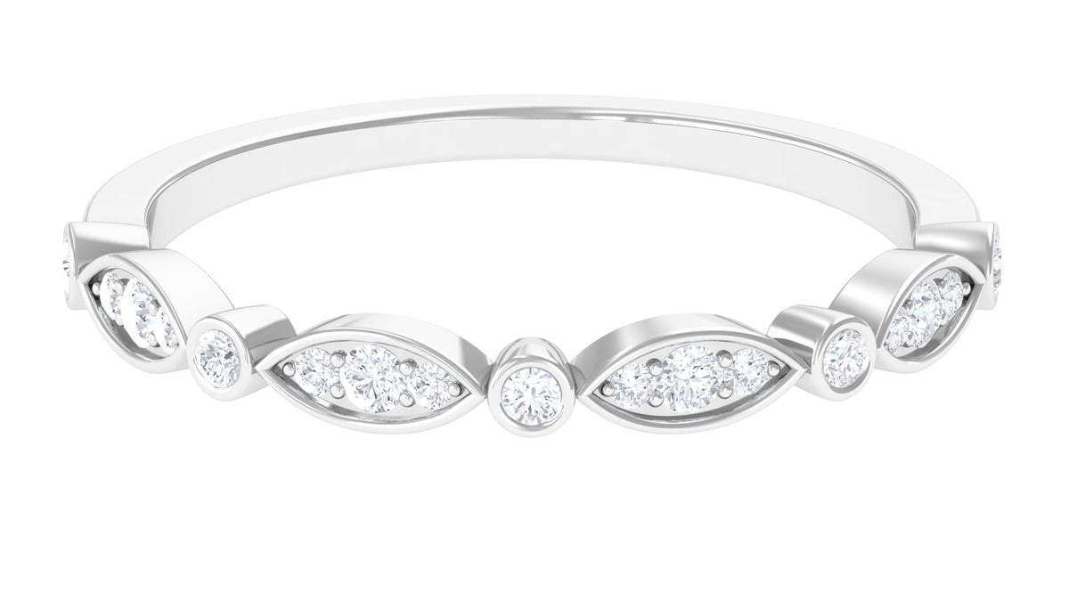Certified Natural Diamond Half Eternity Ring for Anniversary