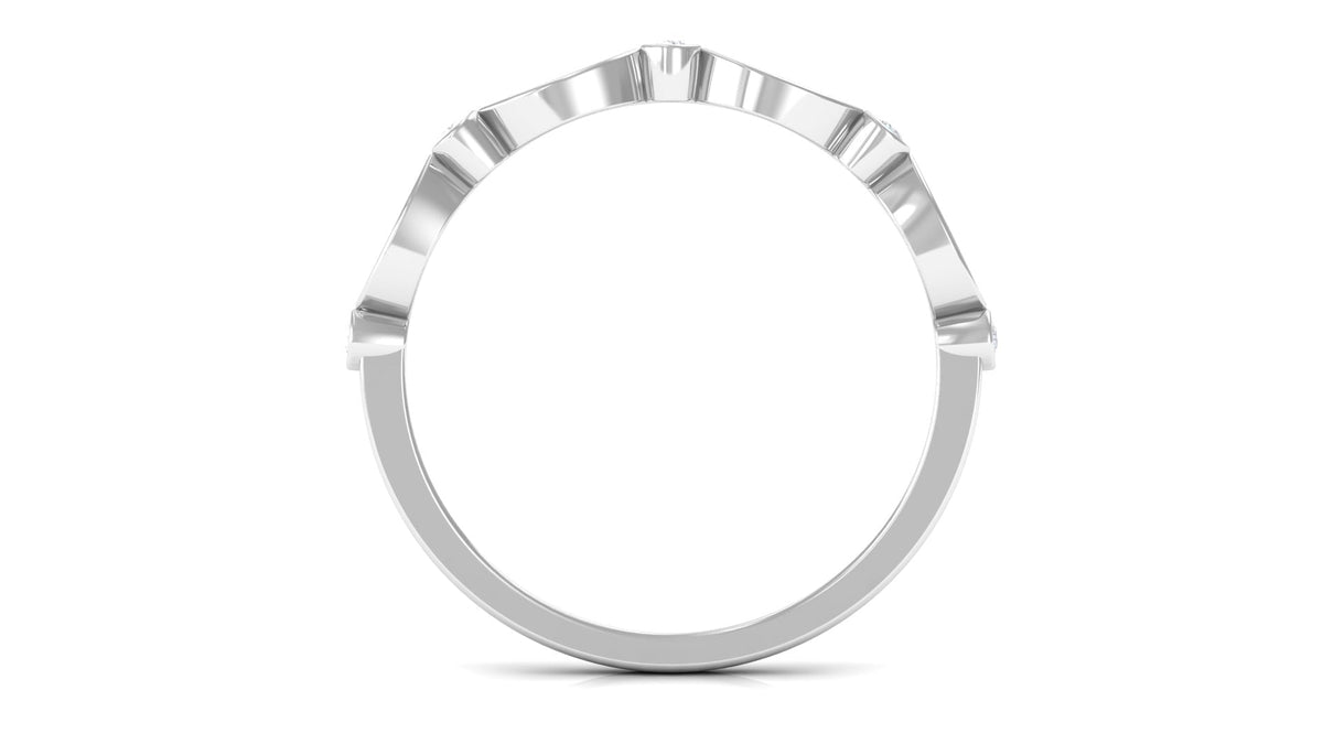 Certified Natural Diamond Half Eternity Ring for Anniversary