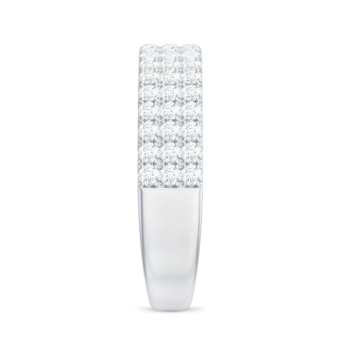 Natural Diamond Wide Half Eternity Band Ring