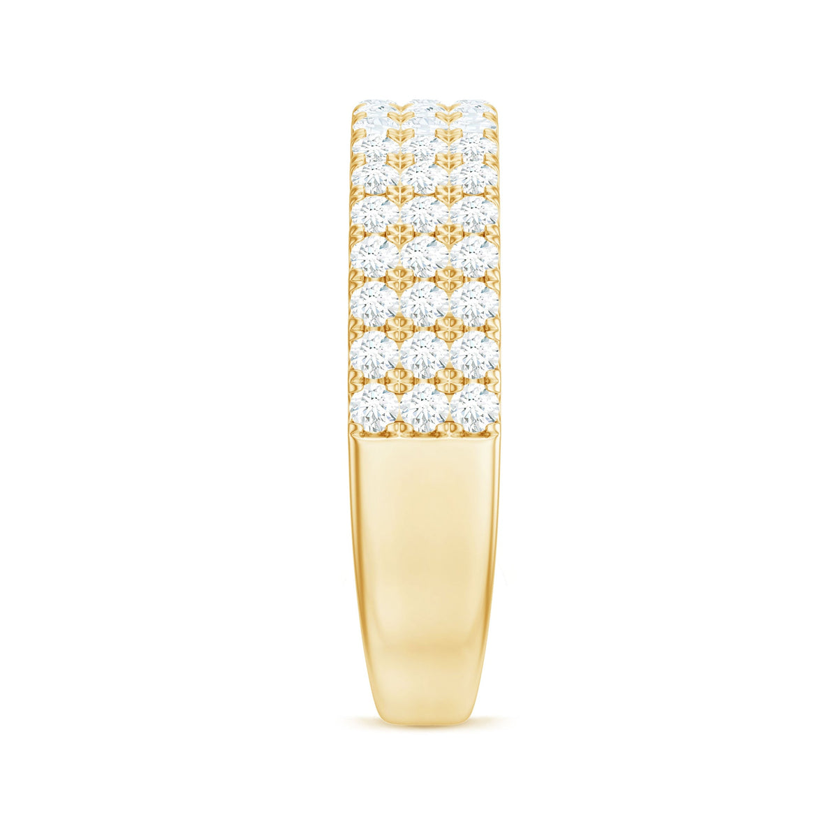 Natural Diamond Wide Half Eternity Band Ring