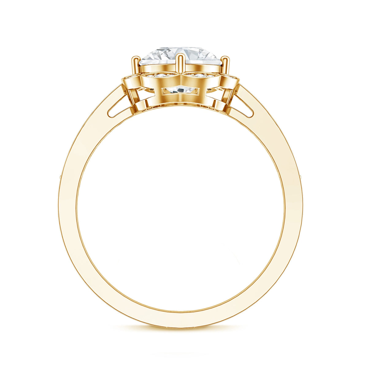 Certified 1.2 Carat Lab Grown Diamond Halo Engagement Ring