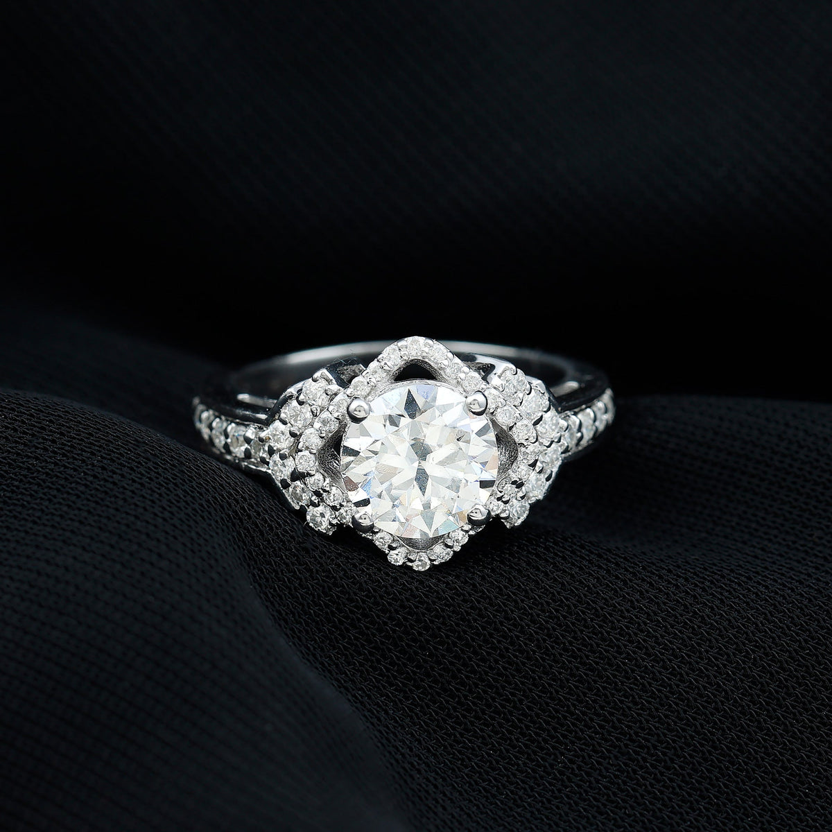 Certified 2 Carat Lab Grown Diamond Vintage Style Engagement Ring