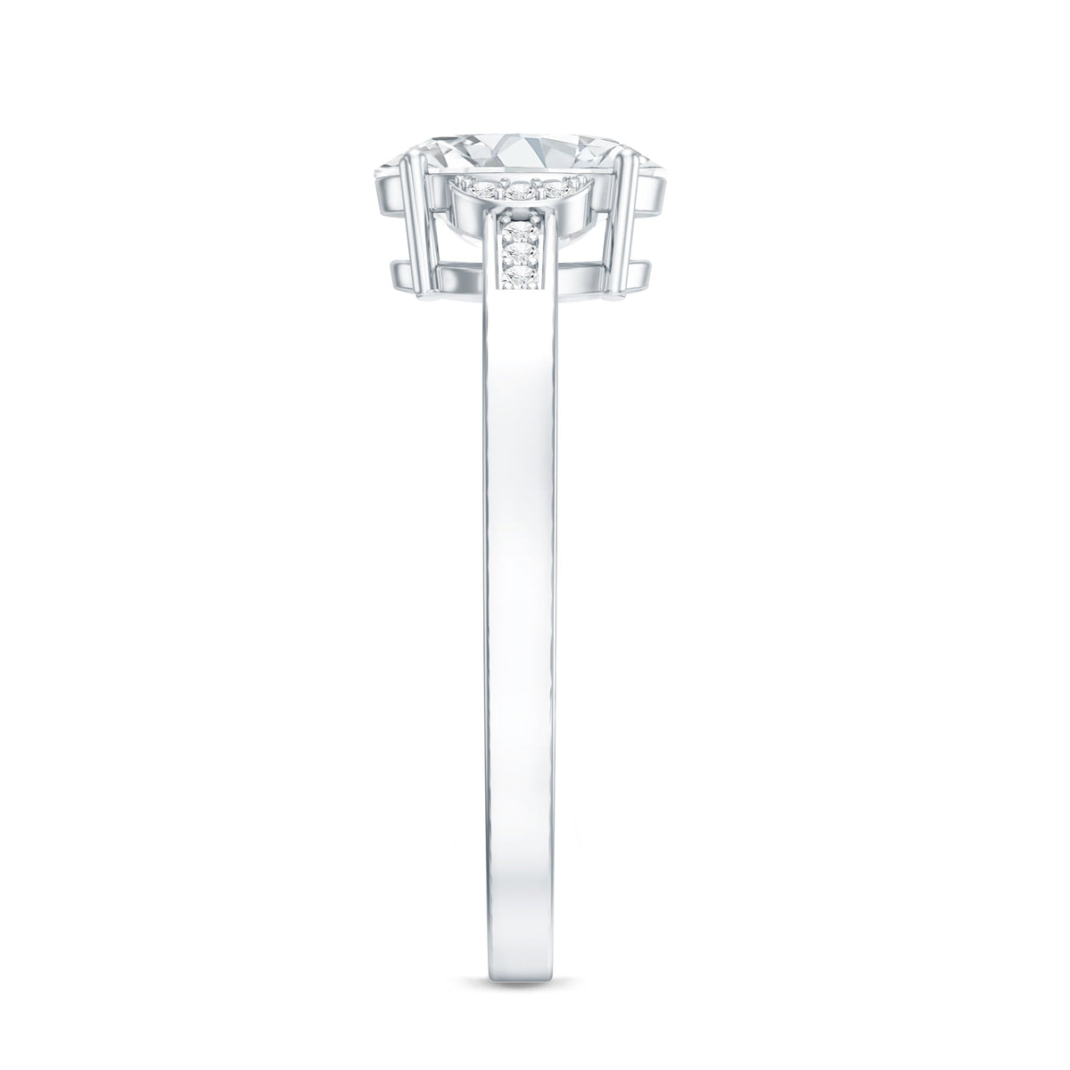Certified 1.2 Carat Oval Lab Grown Diamond Solitaire Engagement Ring