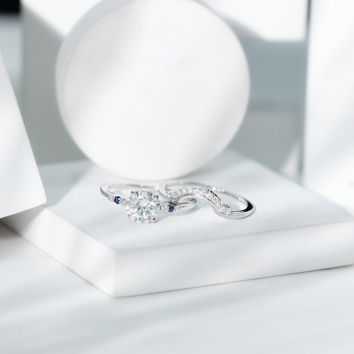 2 Carat Certified Lab Grown Diamond Engagement Ring With Wedding Band