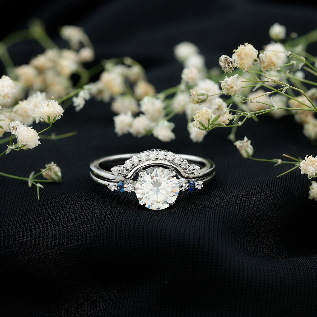 2 Carat Certified Lab Grown Diamond Engagement Ring With Wedding Band