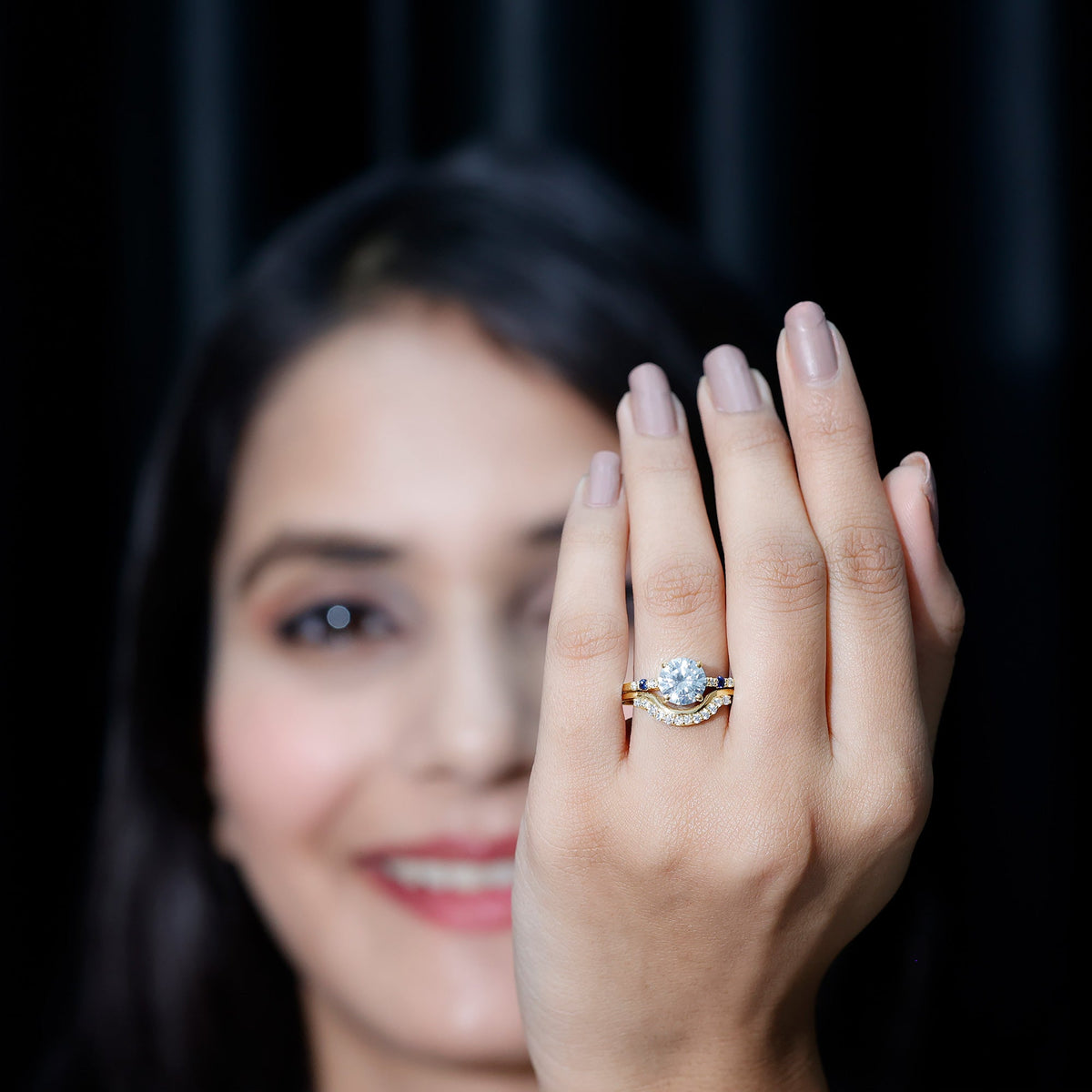 2 Carat Certified Lab Grown Diamond Engagement Ring With Wedding Band