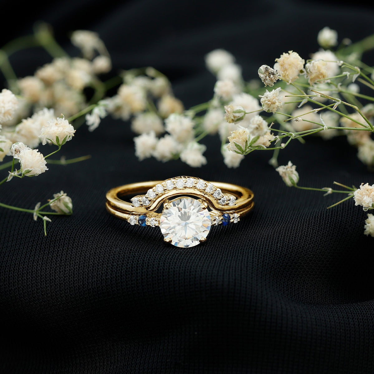 2 Carat Certified Lab Grown Diamond Engagement Ring With Wedding Band