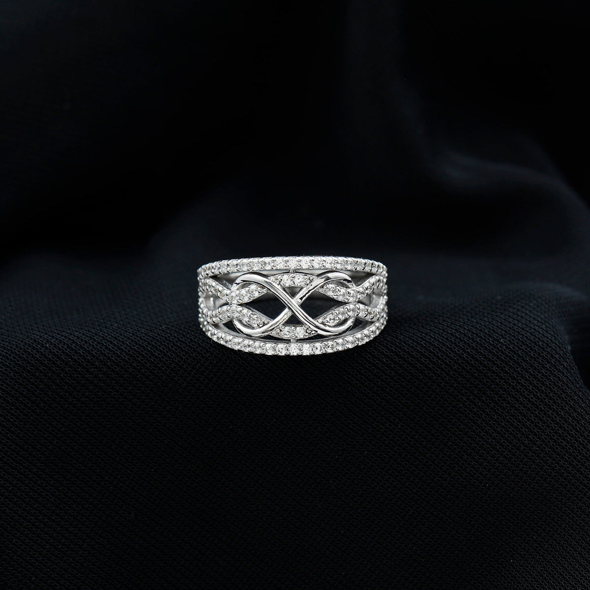 Certified Lab Grown Diamond Infinity Wedding Band Ring