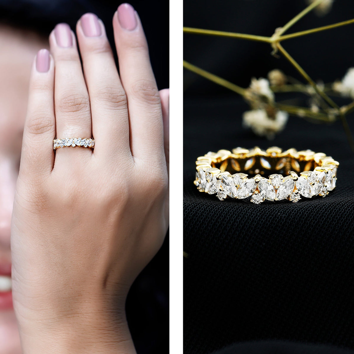 Certified Lab Grown Diamond Full Eternity Wedding Ring