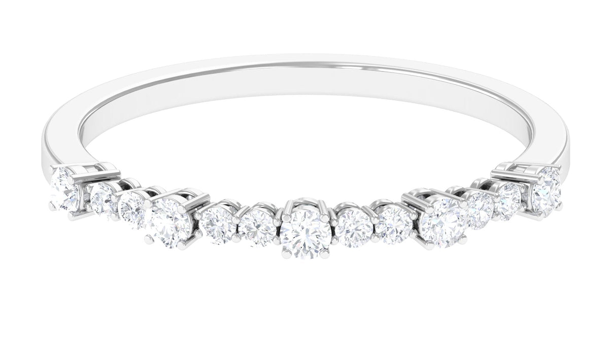 Certified Diamond Half Eternity Stackable Ring