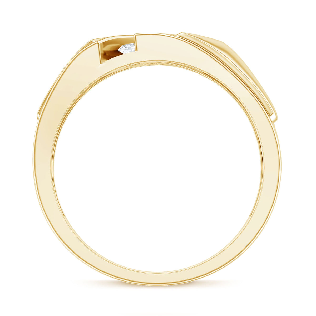 Lab Grown Diamond Mens Wide Wedding Band