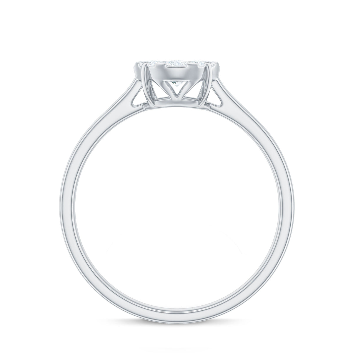 Natural Diamond Promise Ring in Illusion Set