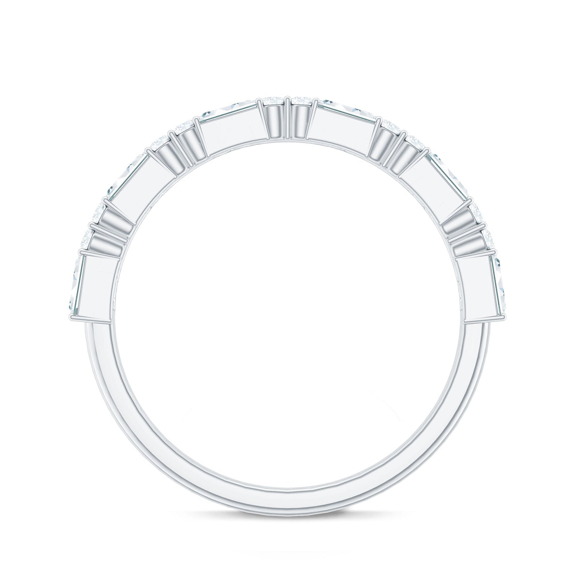 Natural Diamond Half Eternity Anniversary Ring in East West Style