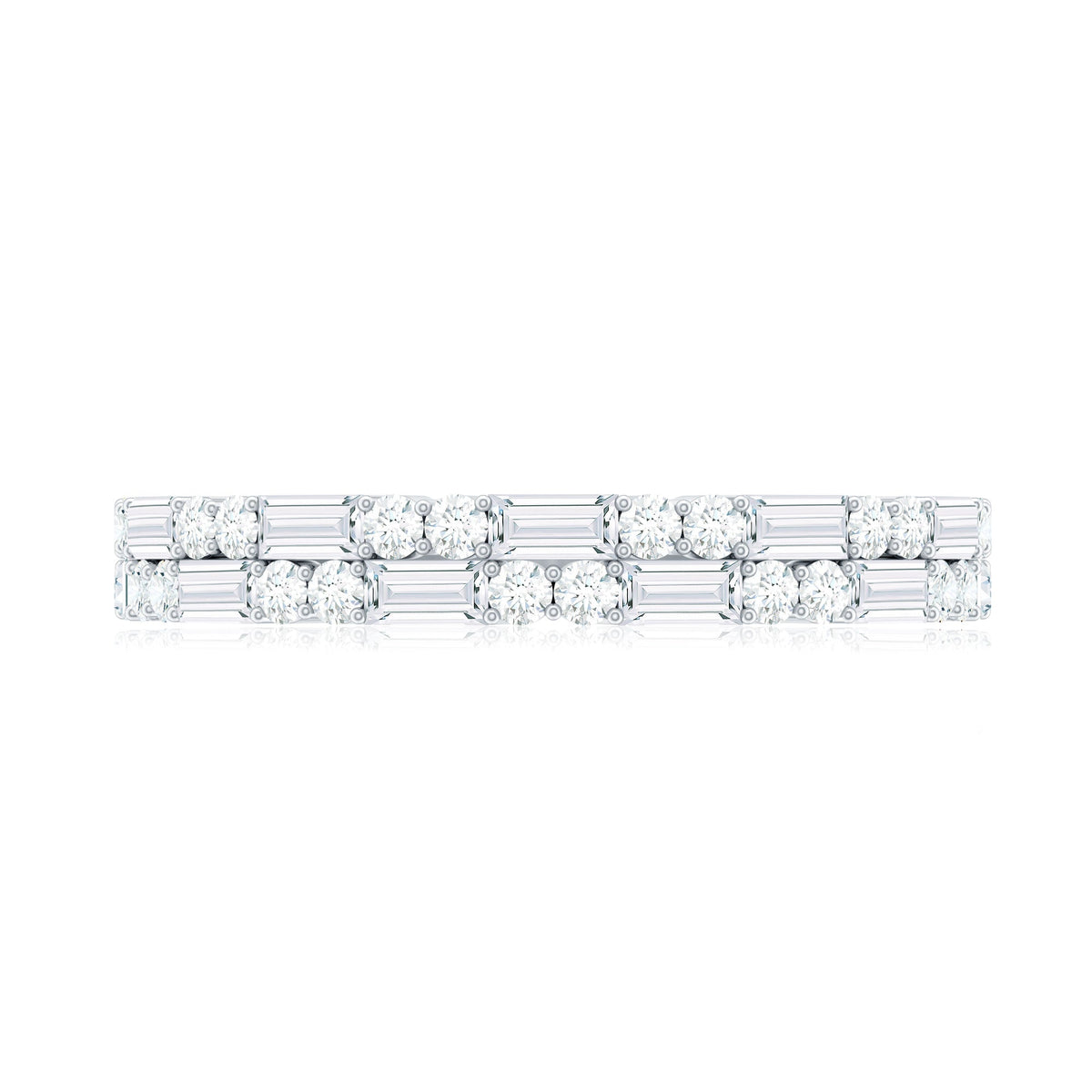 Natural Diamond Half Eternity Anniversary Ring in East West Style