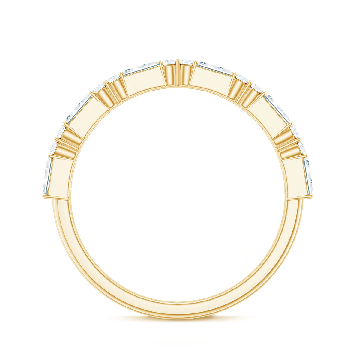 Natural Diamond Half Eternity Anniversary Ring in East West Style