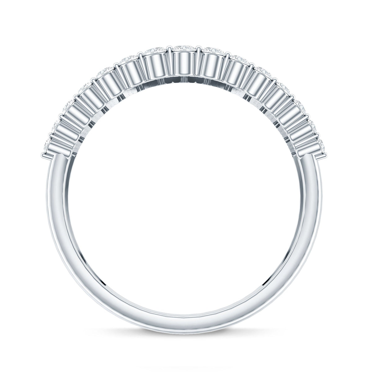 Lab Grown Diamond Statement Wedding Band for Women