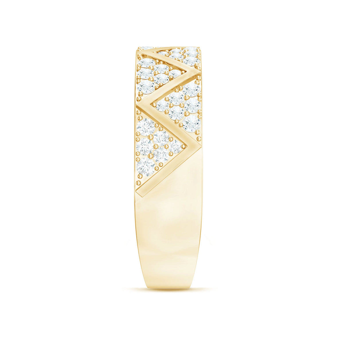 Certified Diamond Designer Wedding Band Ring