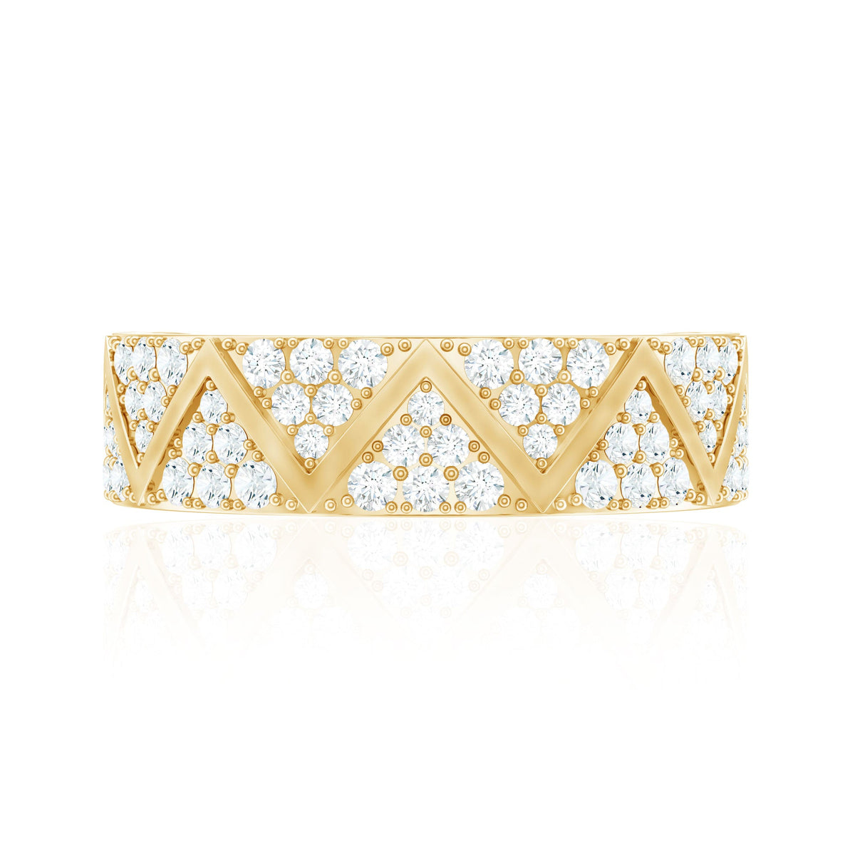 Certified Diamond Designer Wedding Band Ring
