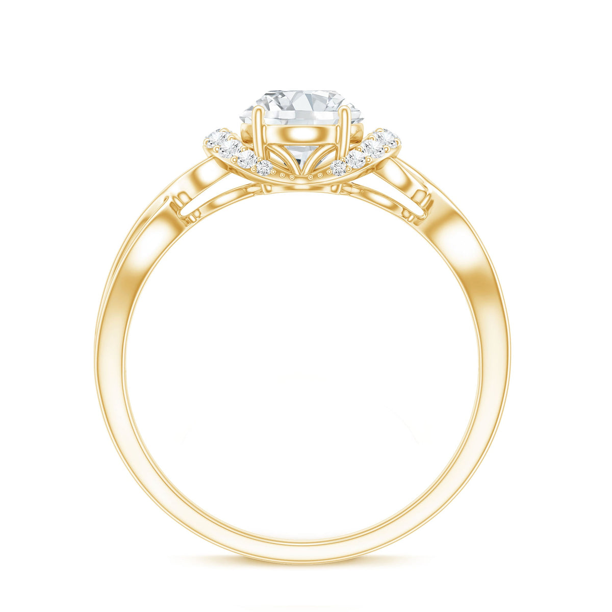 Oval Shape Moissanite Engagement Ring With Certificate