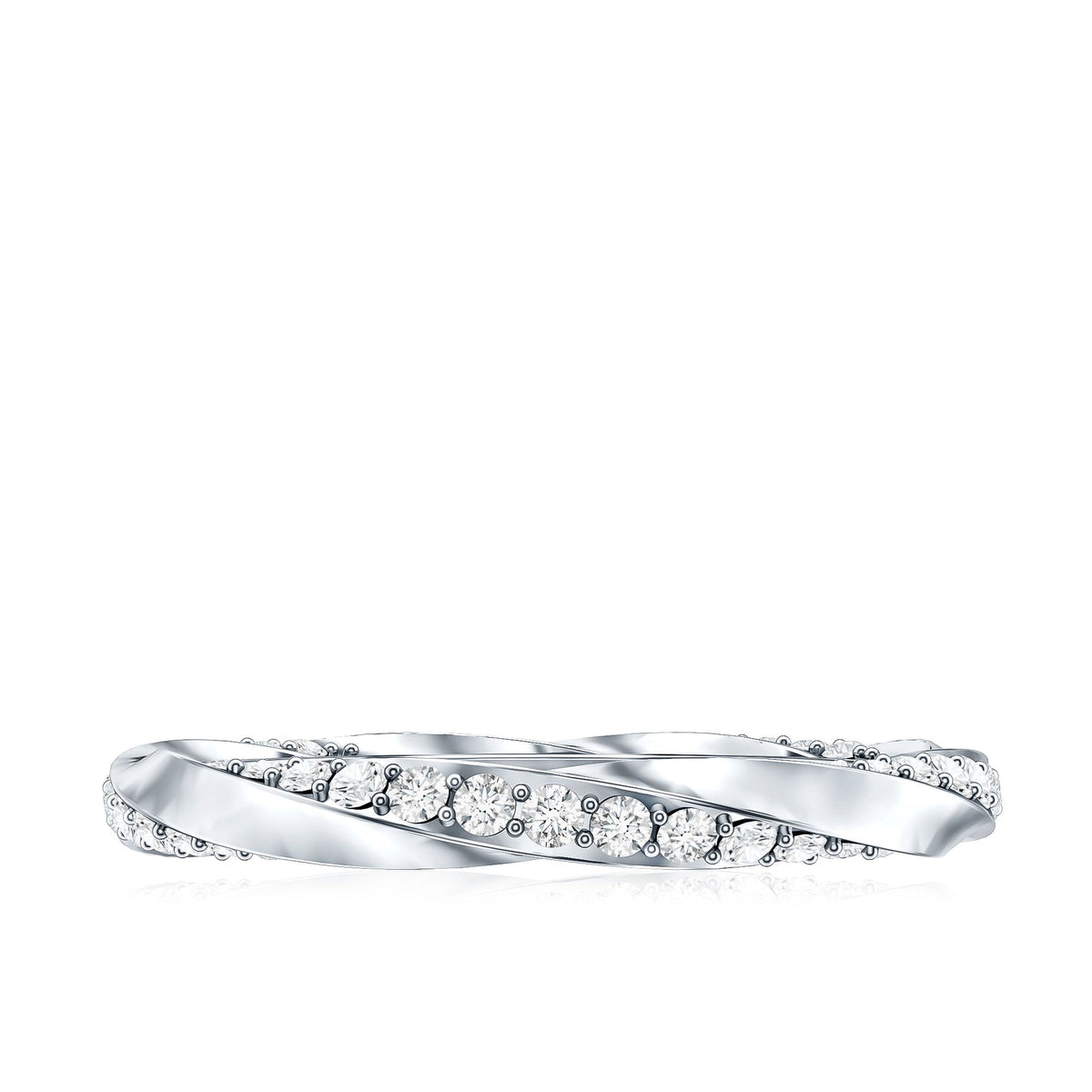 Certified Real Diamond Twisted Eternity Ring