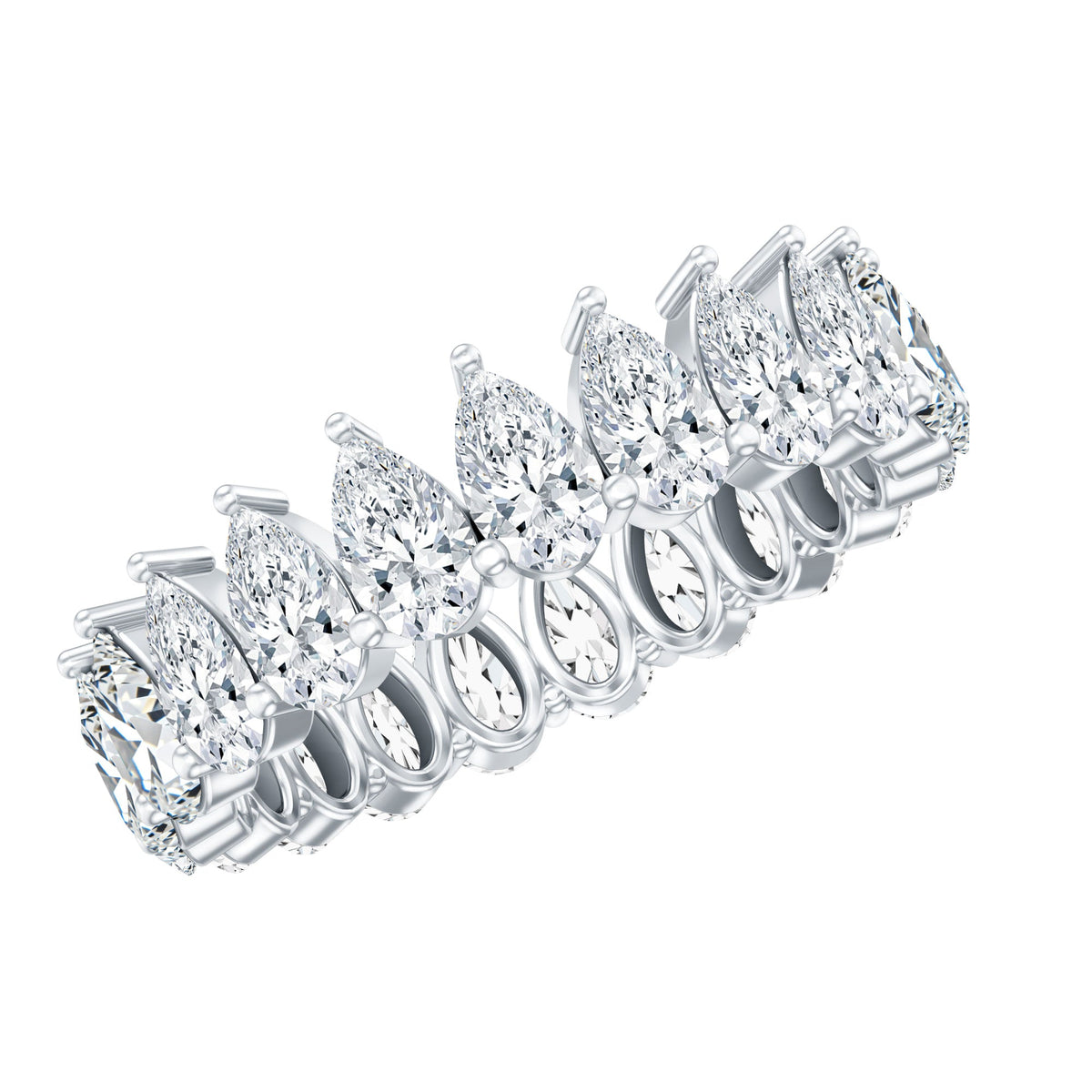Lab Grown Diamond Teardrop Wedding Band