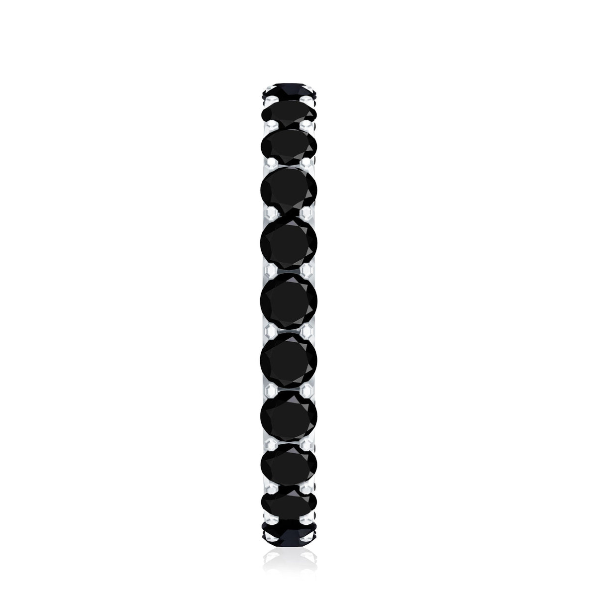Certified Black Onyx Stackable Wedding Band for Women