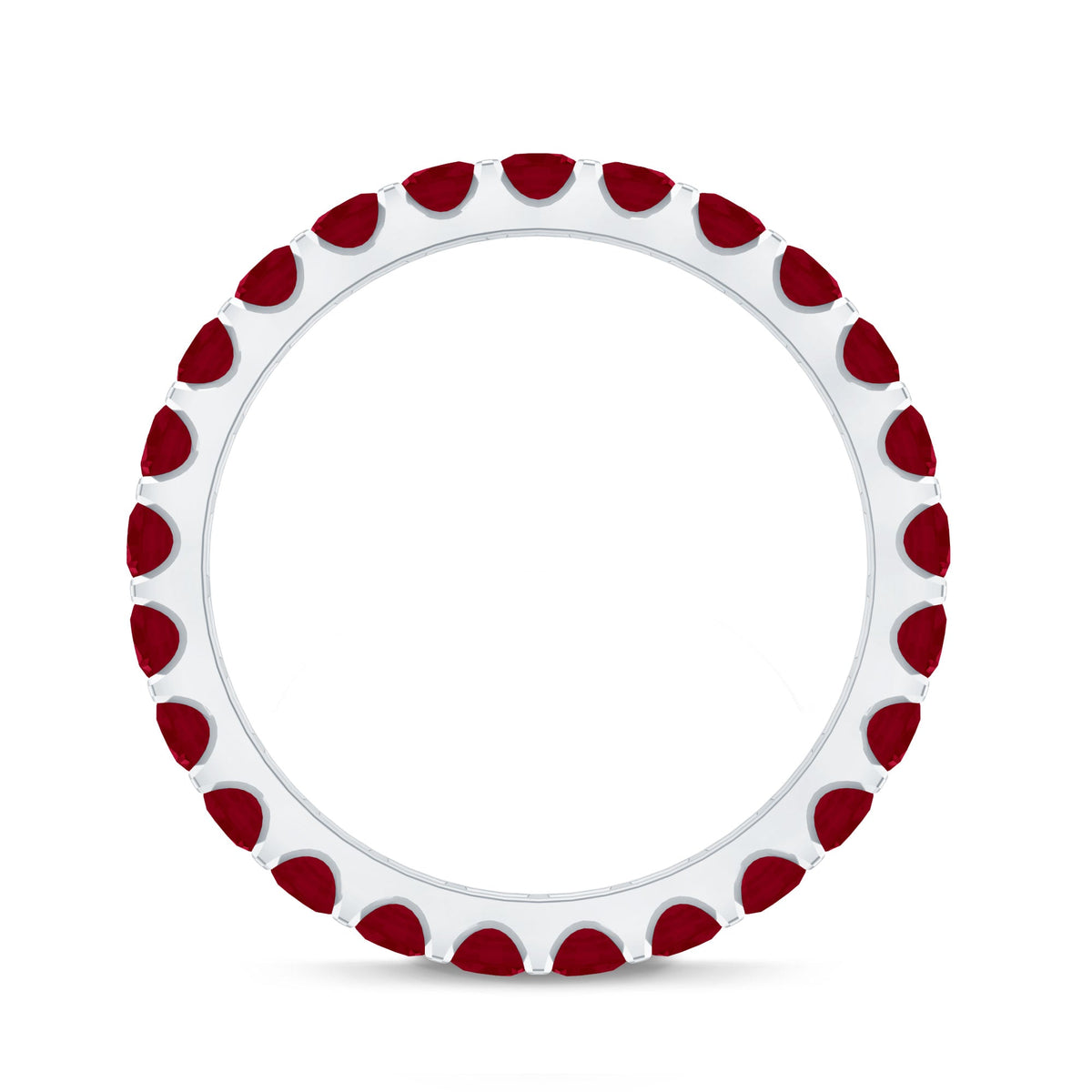 Natural Ruby Eternity Stackable Ring for Women
