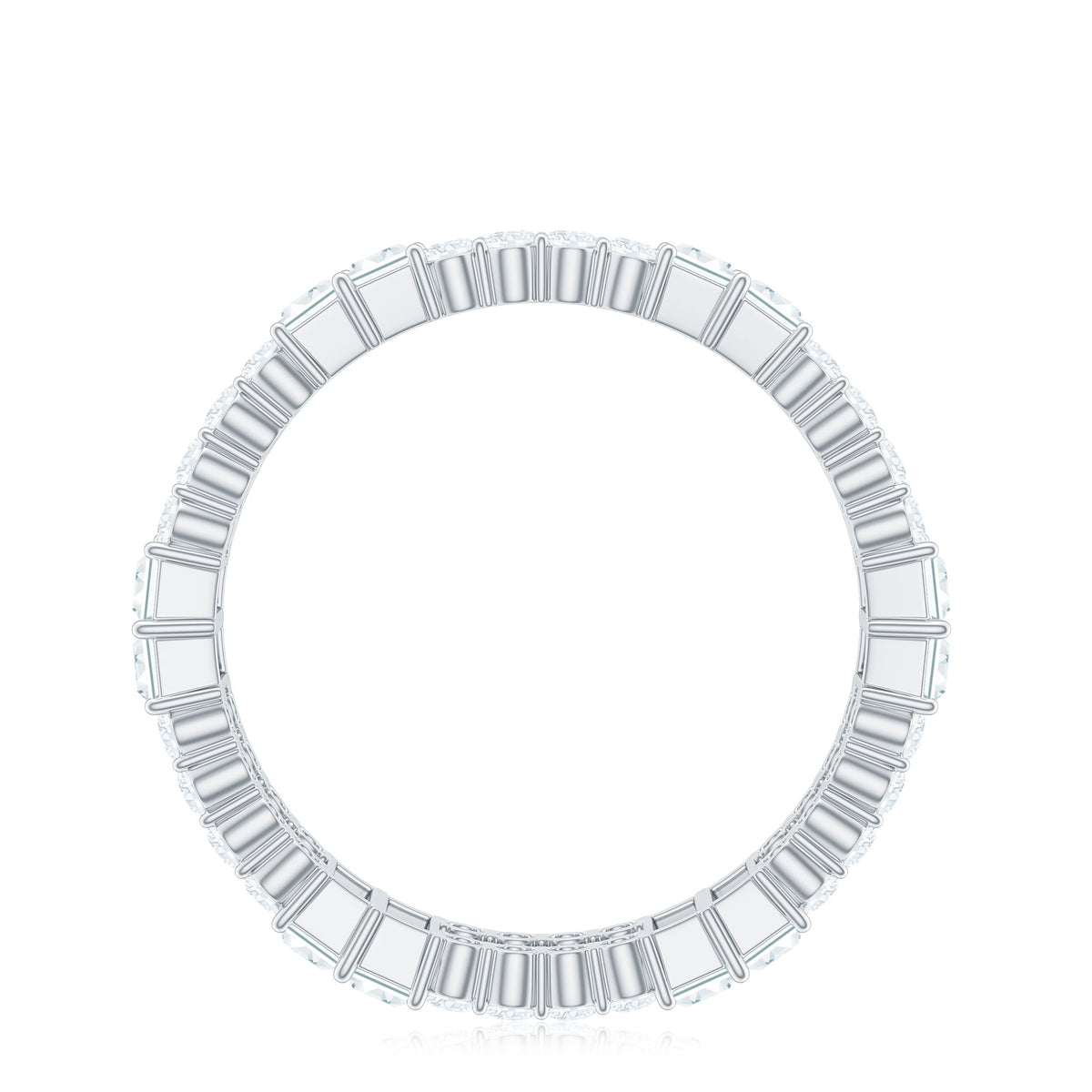 Unique Moissanite Eternity Wedding Band Ring