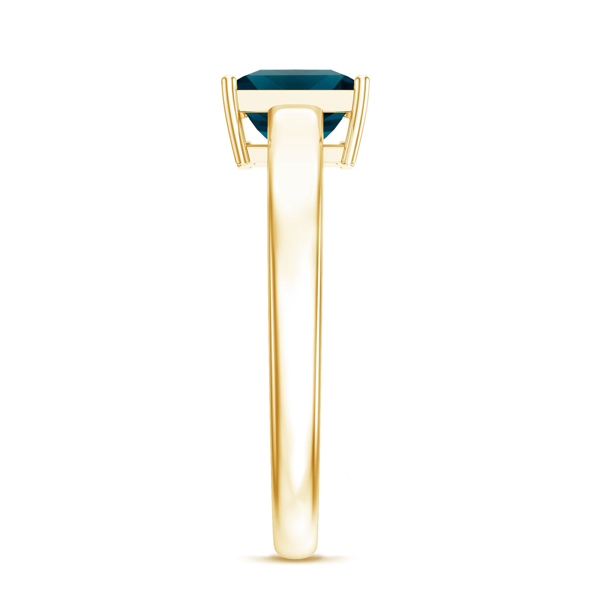 1 Carat Princess Cut London Blue Topaz Solitaire Ring