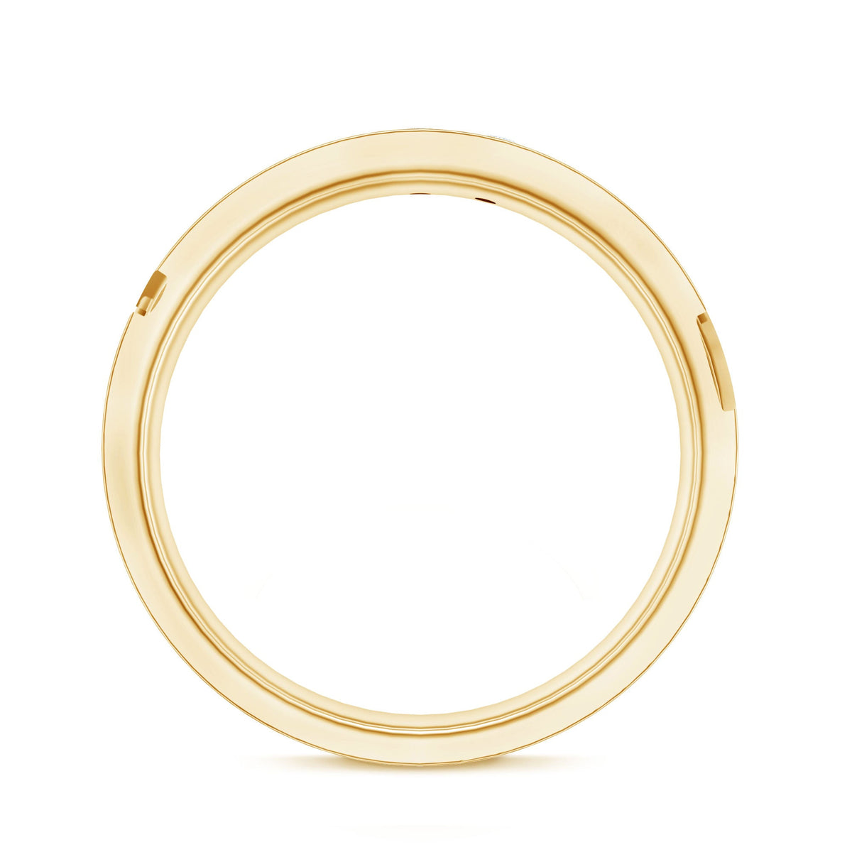 Diamond Wide Band Ring in Flush Setting